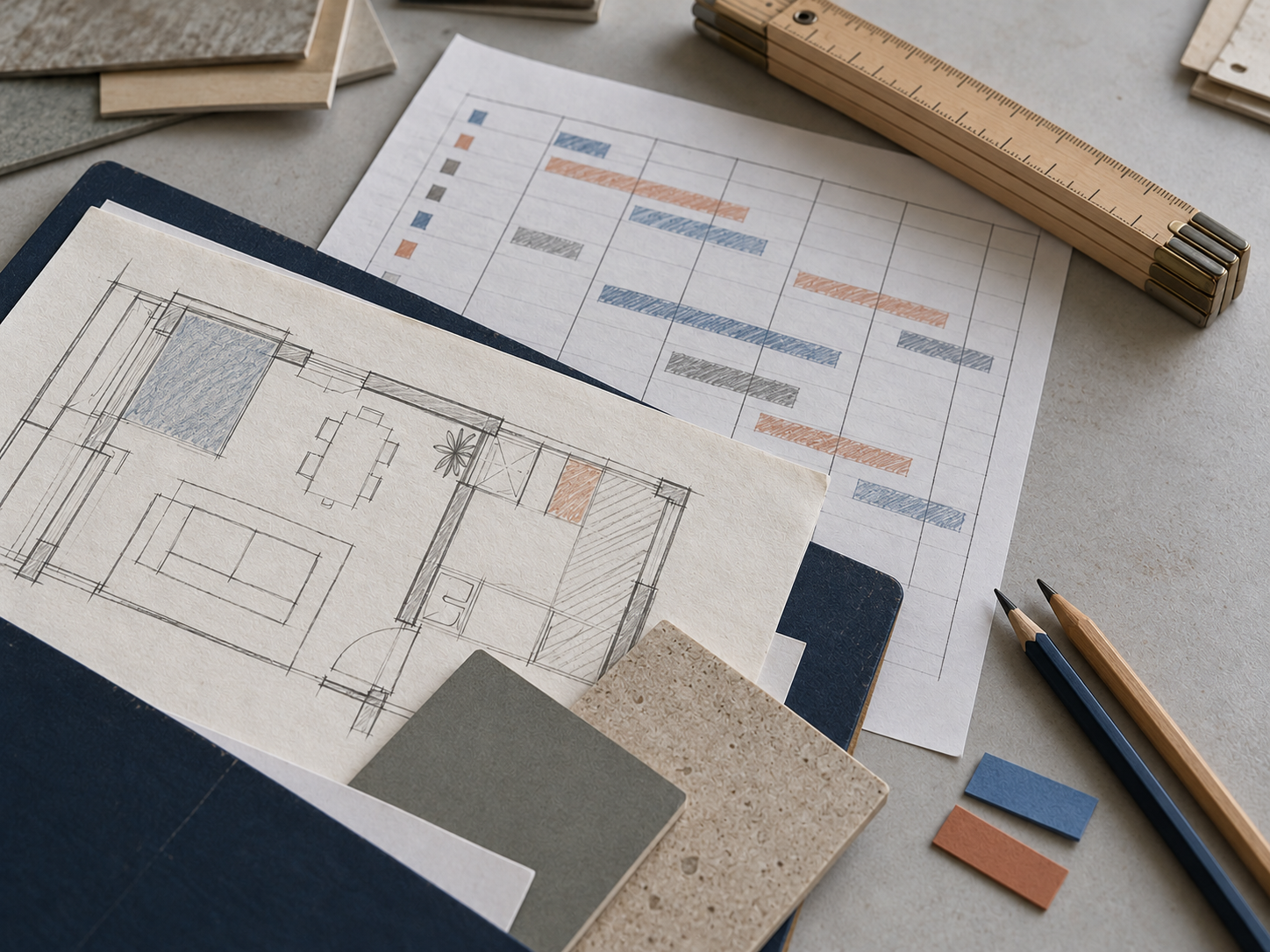 Illustration de la préparation et de l’analyse d’un projet de rénovation